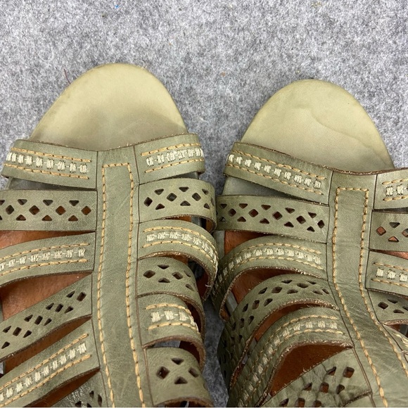 Pikolinos Super Soft Green Leather Gladiator Strappy Heels Women’s Size 8-8.5 - Picture 12 of 12